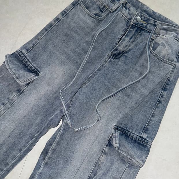 데님 카고 바지