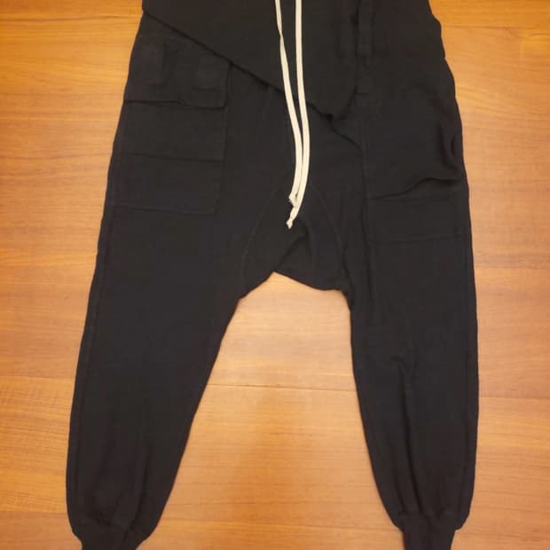 릭오웬스 드롭 크로치 카고 팬츠 