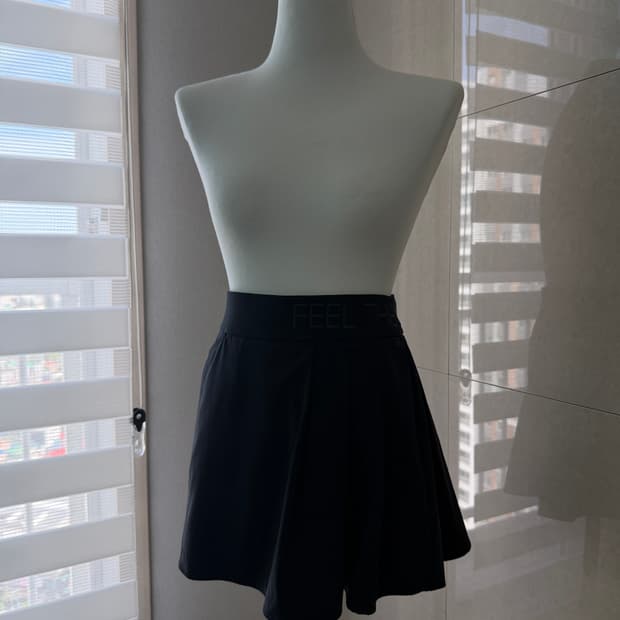 풋조이 FJ 골프 블랙 밴딩 플리트 스커트 치마 XS