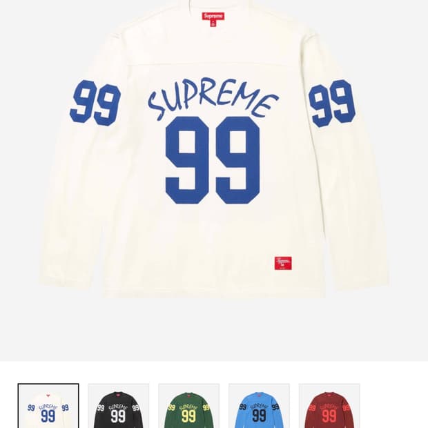 슈프림 24SS 99 롱슬리브 풋볼 탑 스톤 