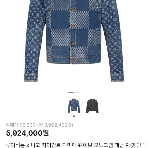 루이비통 x 니고 데님자켓