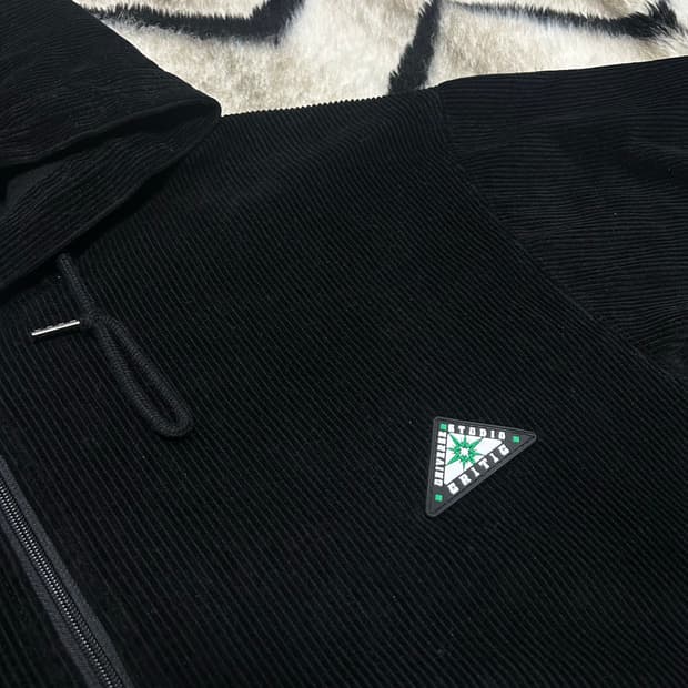 [M]크리틱 코듀로이 반집업 후드/블랙