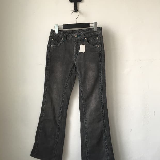 Denim boots cut pants