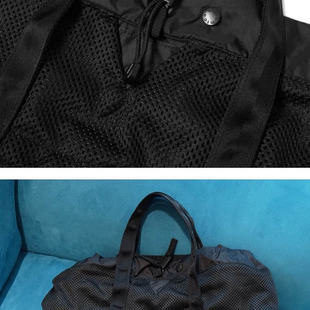 Nanamica 메쉬 블랙토트백