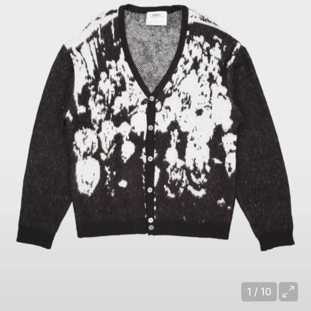 노메뉴얼 헤어리 가디건 블랙