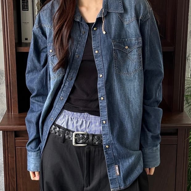 WRANGLER 데님 셔츠