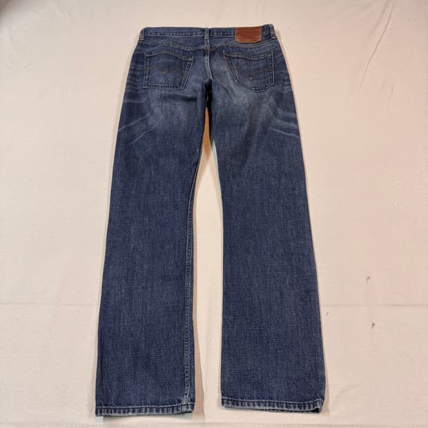 34inch) 리바이스 523 진청 스트레이트 핏 데님 청바지