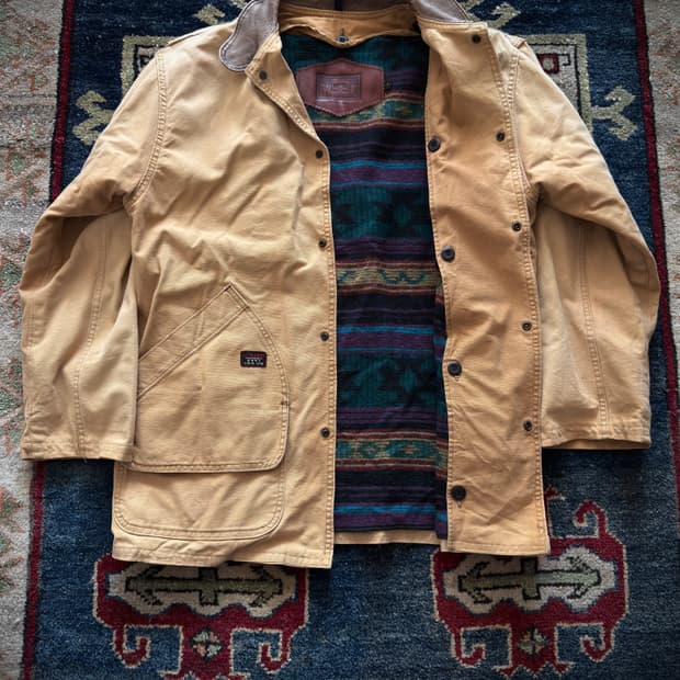 80s Wool Rich 아즈텍 라이너 덕 헌팅 필드 코트자켓