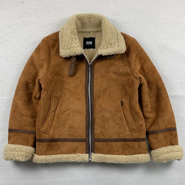 어반스터프 페이크레더 무톤 스웨이드 무스탕 자켓 