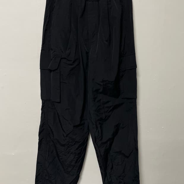 30-32 디미트리블랙 나일론 카고 와이드바지 정품
