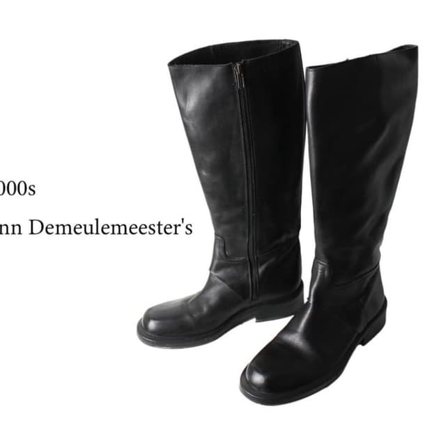 2000s Ann Demeulemeester 앤드뮐미스터 레더 롱부츠
