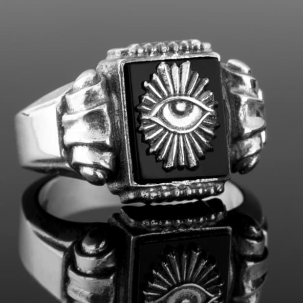 급처/ 킹크로치 ALL SEEING EYE PILLAR STONE 링