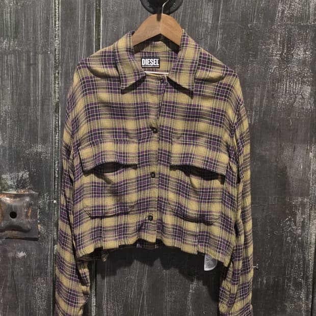 DIESEL Plaid Check Long Sleeve Shirt