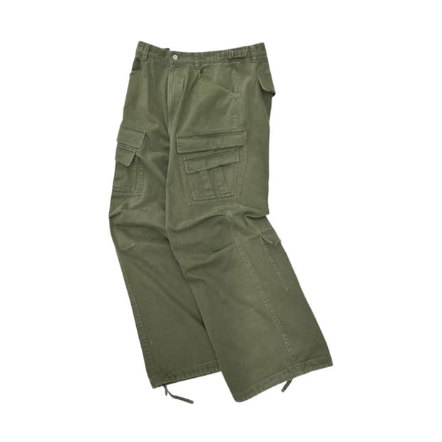 논노드 더블포켓 카고팬츠 카키 (2)