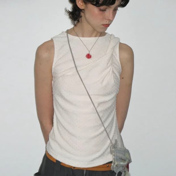 타입서비스 Twisted round Sleeveless Top 나시