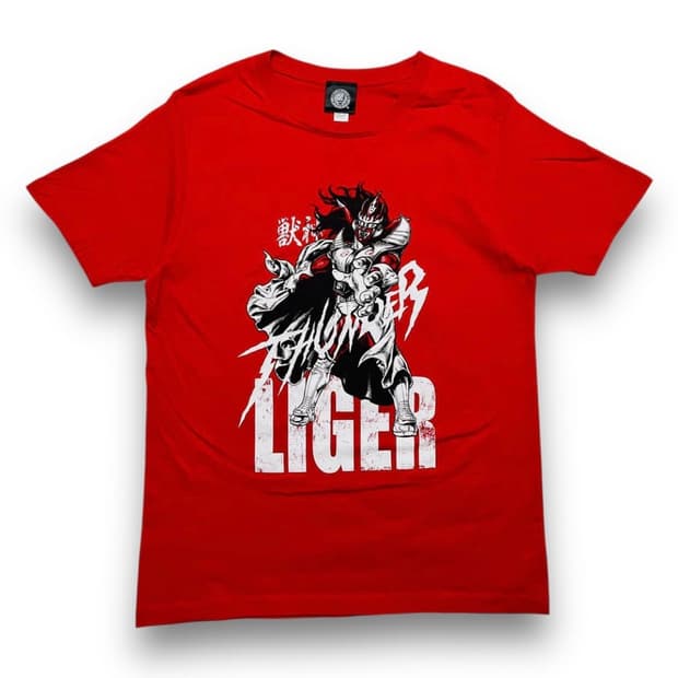 쥬신 썬더 라이거 아트 빈티지 반팔 티셔츠