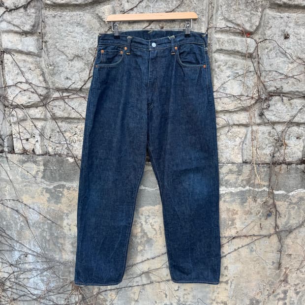 에비수 no.2 lot2002 셀비지 인디고 데님 팬츠 36