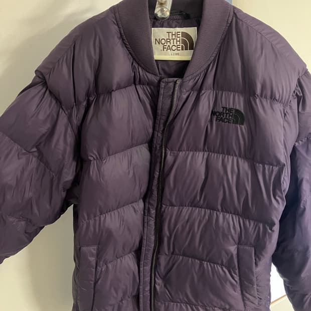 노스페이스 퍼플 숏패딩