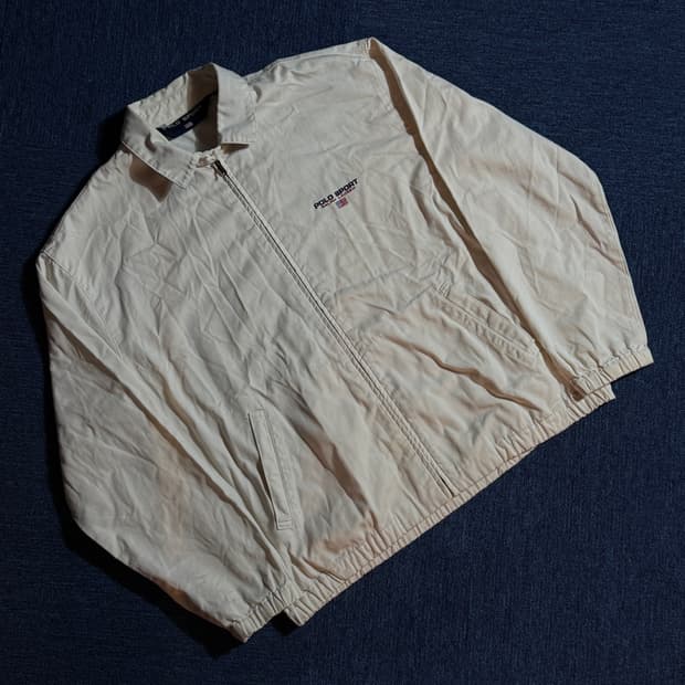 폴로 스포츠 아이보리 면 자켓