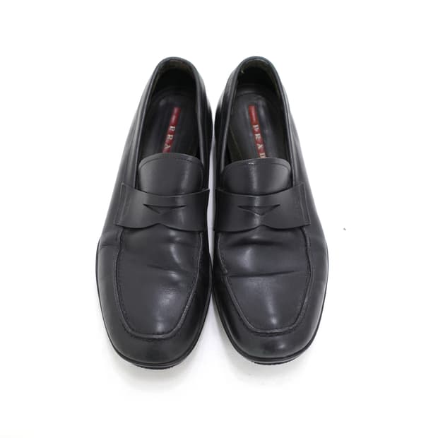 Prada Sport Leather Penny Loafers