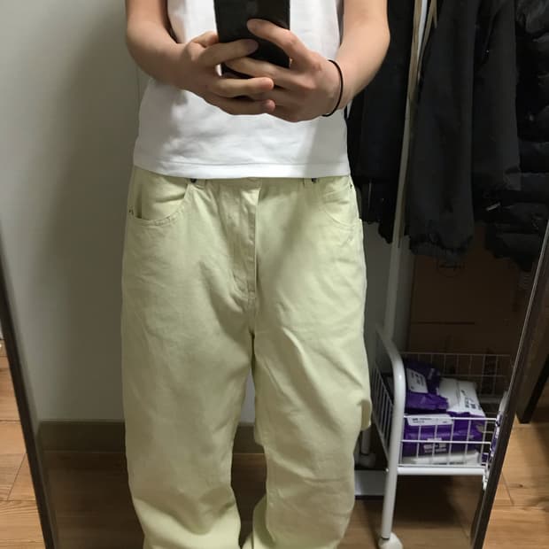 레몬색 바지