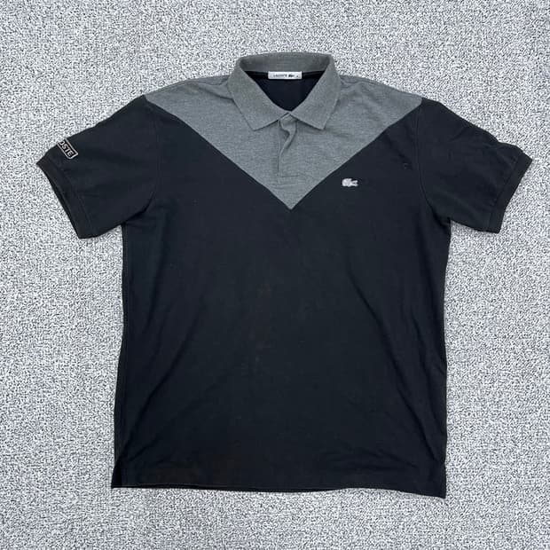 4 라코스테 컬러블럭 반팔 카라티 0313M