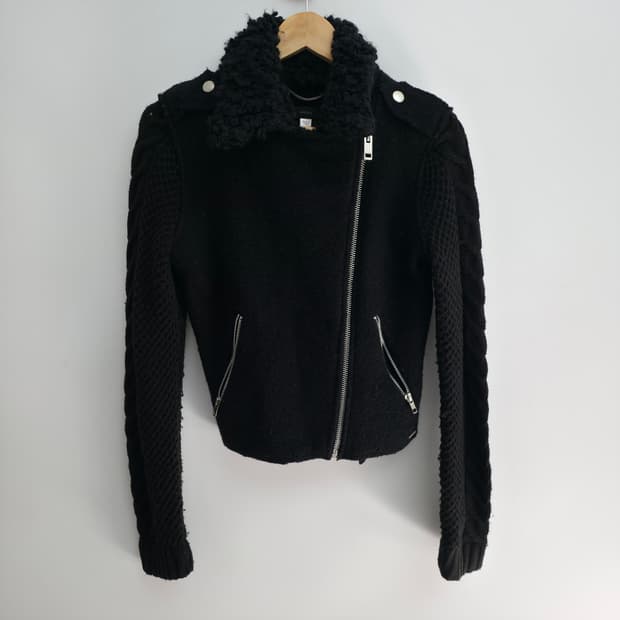 [S] 디젤 블랙 니트 자켓