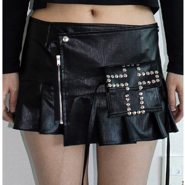 taae Pleated Wrap Skirt 001