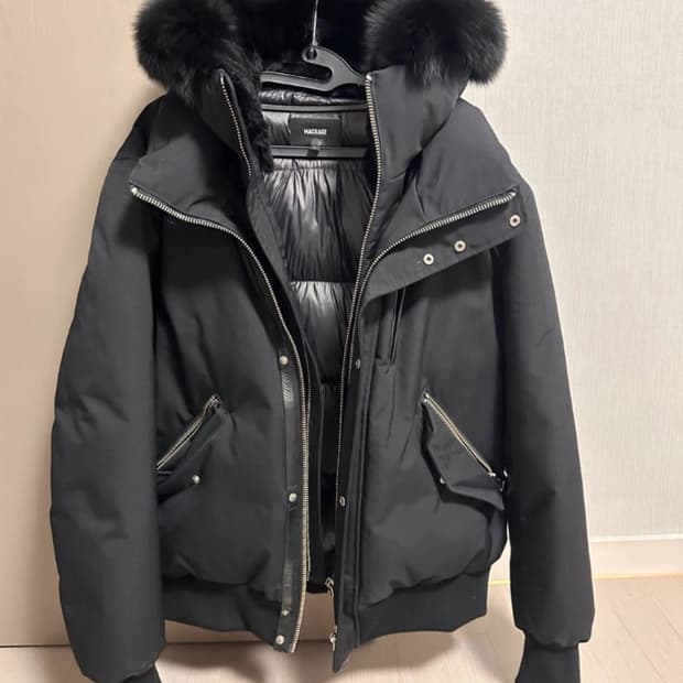 [정품] 맥케이지 블랙 폭스퍼 다운 자켓 40사이즈 / 컨디션 A