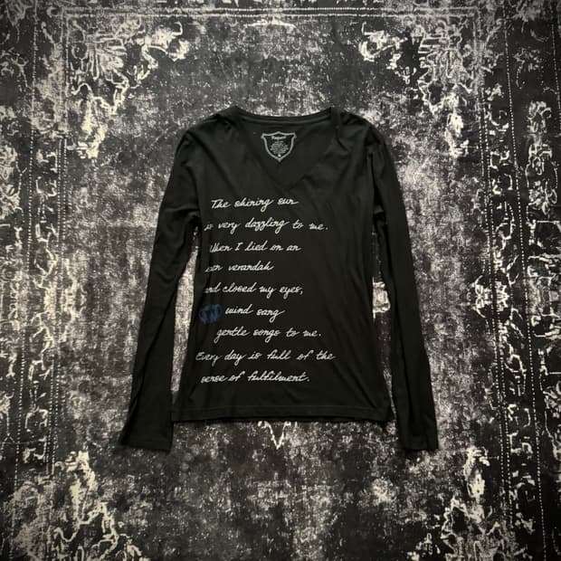 Request 00s lettering printing long slee