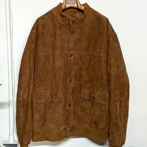 90-00‘s 브룩스브라더스 A-1 스웨이드 봄버자켓 XXL