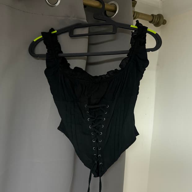 플리즈노팔로우 플노팔 코르셋 상의 Corset Shirt Top