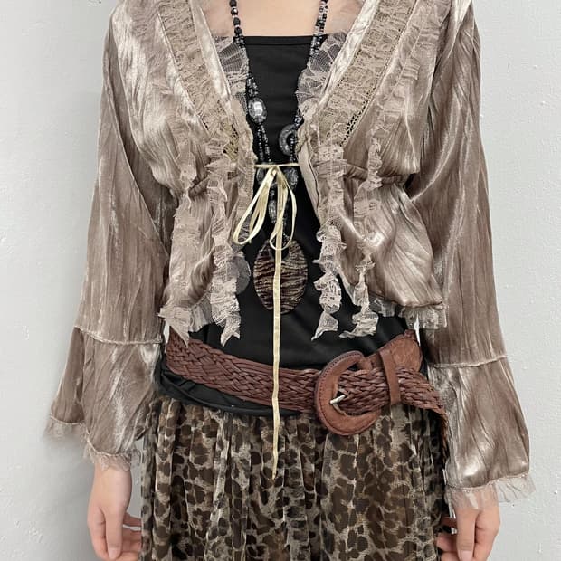 페어리 레이스 디테일 볼레로 탑