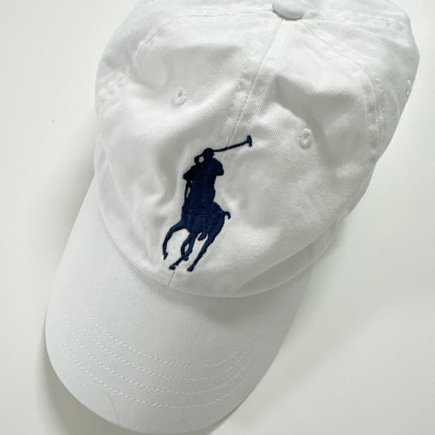 폴로랄프로렌 유니섹스 빅포니 화이트 볼캡