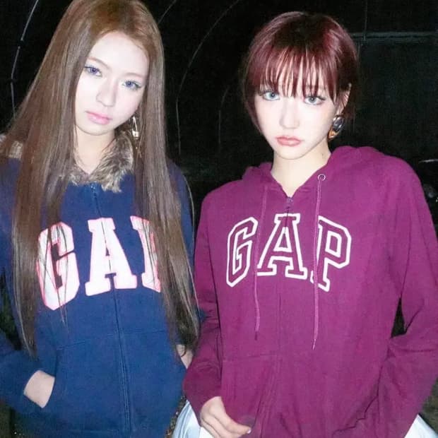 키키 지유 갭 GAP 후드집업