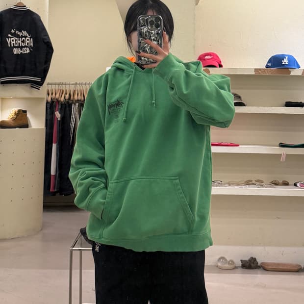 스투시 월드투어 후드티 그린 U1464