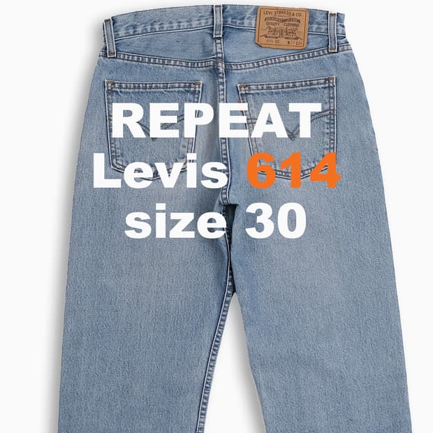 리바이스 614 오렌지탭 연청 90s 30 인치 OR6143101