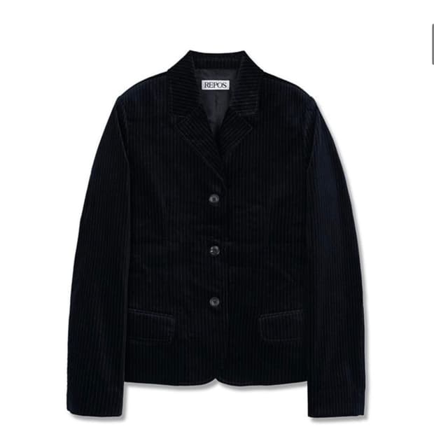 REPOS VELVET SLIM JACKET_BLACK S