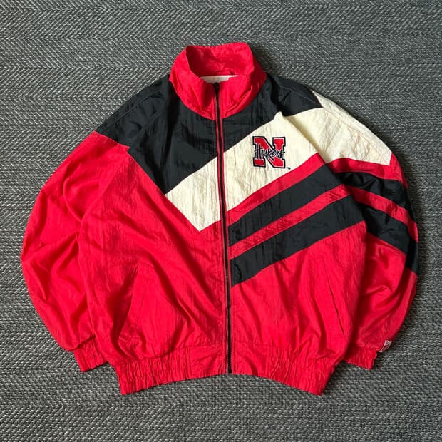 90s LOGO7 네브래스카 허스커스 바람막이 자켓 (105)