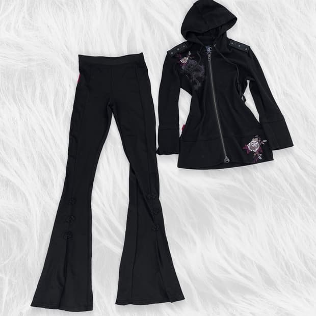 Ozzcroce 차이나버튼 부츠컷 팬츠