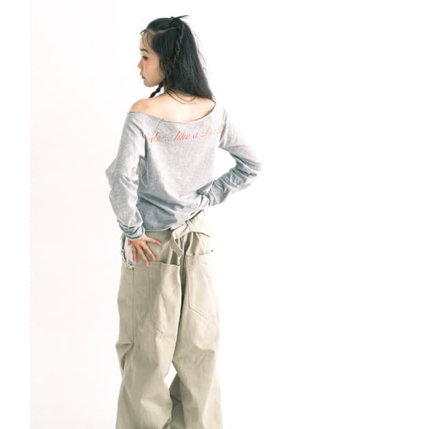 샵페어리 컷오프 코튼 맥시 팬츠 S