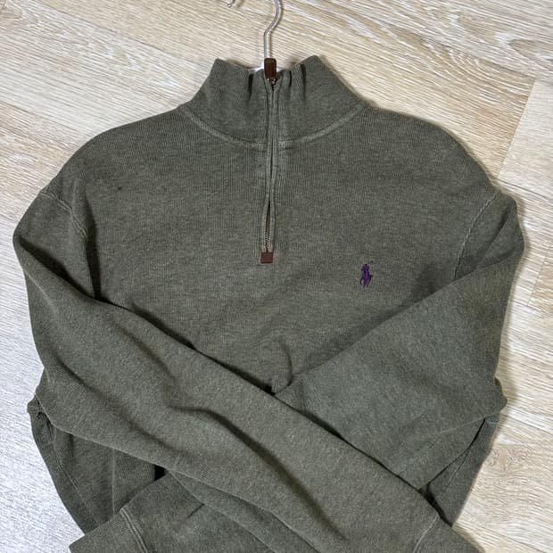 Polo Ralph Lauren 그린 크롭 니트