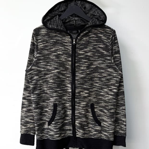 아즐 후디드 니트 집업