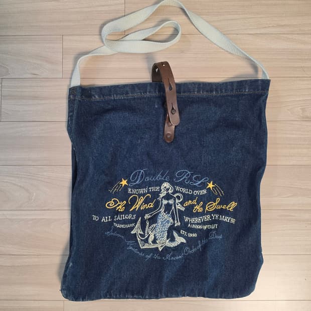 RRL 더블알엘 데님 숄더 백
