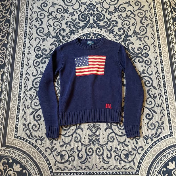 M 폴로 성조기 니트/W2307