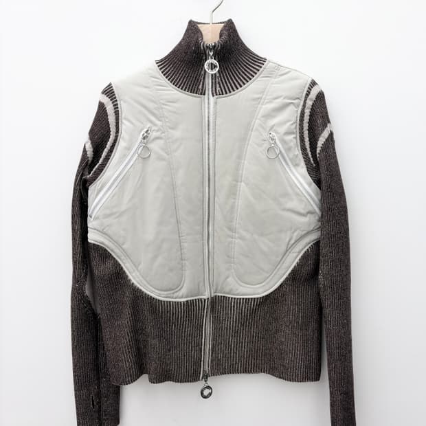 LIGHT GREY/BROWN HYBRID JACKET