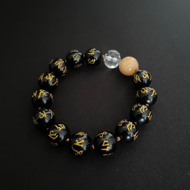 육자대명주 단주 팔찌 12mm