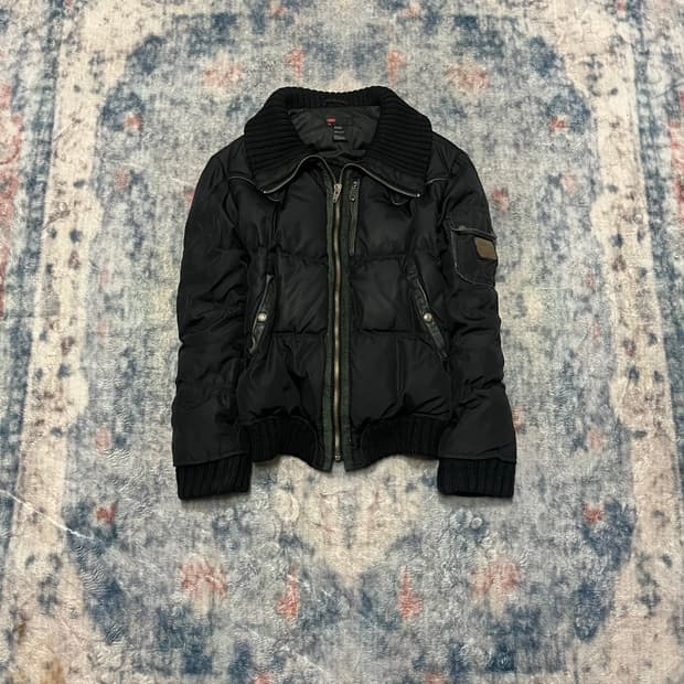Diesel 00s y2k knit trimming down jacket