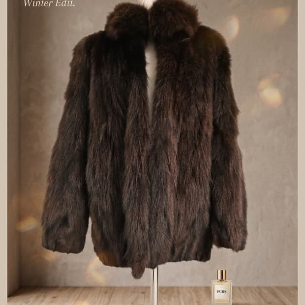 SAGA FOX(사가폭스) 천연 폭스 퍼 자켓 (다크 브라운/상태 최상)