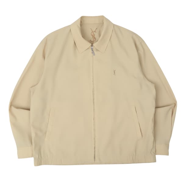 입생로랑 ysl로고 폴리 쉘 블루종 자켓